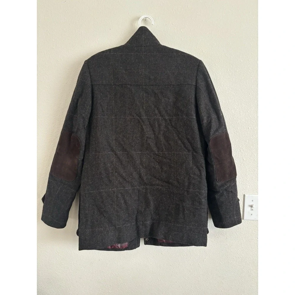 Vince Camuto Quilted Jacket Men's Wool Plaid Coat Small